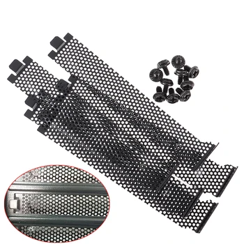 10buc/lot Negru din Oțel Greu Filtru de Praf Decupare Placa PCI Slot Capacul Cu Șuruburi