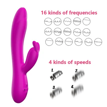 Rabbit Vibrator Vibrator AV Clitorisul Stimulator punctul G la Adult Sex Toy USB de Încărcare Încălzire Vagin femme Masturbator Vibratoare pentru Femei