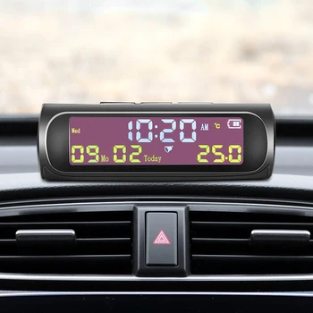 TPMS Uite Solare Masina Ceas Digital cu LCD de Timp Data In Masina de Afișare a Temperaturii Auto Accesorii de Interior