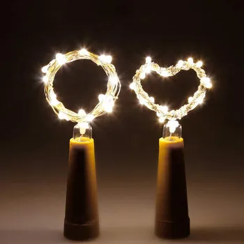 AAA Baterii Dop pentru Sticla de Vin Lumină 2M DIY LED String Lumina de Ziua de Craciun Petrecere de Nunta Decor de Basm Ghirlanda de Lumina