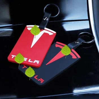 Noul Tesla Model 3 Silicon Cheie De Masina Cartelei Protector Capac Lanț Cheie Pentru Tesla Model 3 Accesorii Breloc Clip Card Holder