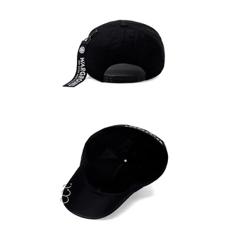Noi de vânzare Fierbinte inel de fier K POP Șapcă de Baseball Bărbați Femei bumbac de bună calitate reglabil snapback Hat black cool Casquette garros