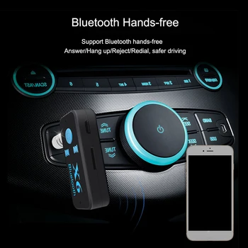 X6 Auto Bluetooth Aux Adaptor Suport TF Card Audio A2DP Stereo Bluetooth Hands Free Music Receiver