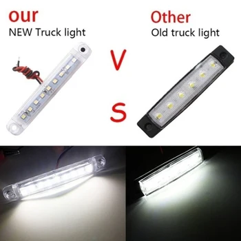 12/24V LED-uri de poziție laterale pentru camioane ușoare de poziție laterale lumina auto motociclete indicator 9 LED-uri de camioane clearance-ul mark trailer lumini